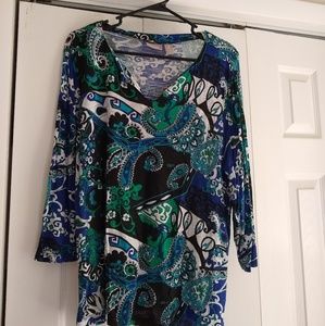 Chico's top, quarter sleeves